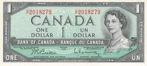 Kanada 1 Dollar 1954  p.75b